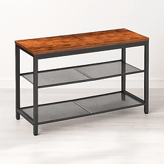 Banco Organizador Estilo Industrial con 3 Niveles