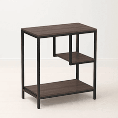 Mesa Auxiliar de 3 Niveles con Estantes Abiertos