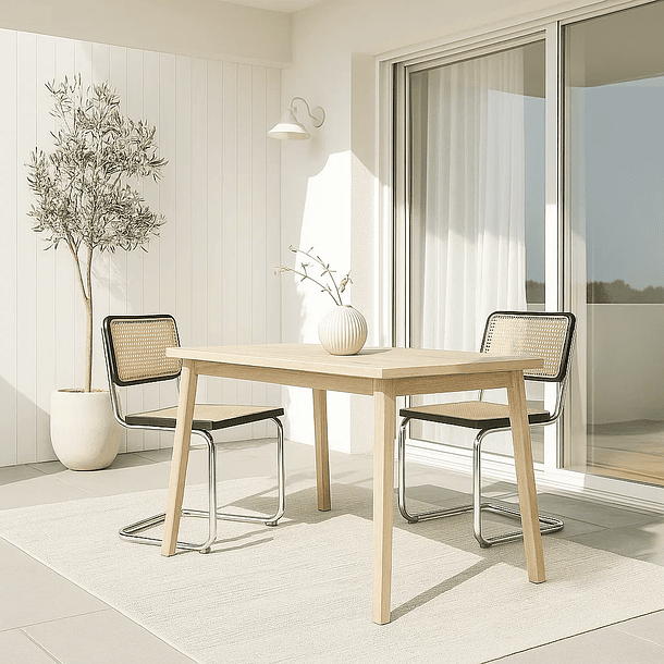 Pack de 2 Sillas Breuer Madera y Rattan - Negras 2