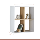 Estante Librero Organizador 4 Espacios - Blanco 5