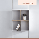 Estante Librero Organizador 4 Espacios - Blanco 7