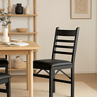 Silla Industrial Plegable con Marco Negro y Tapizado Sintético 3