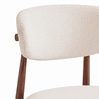 Silla Bear de Tela con Patas Metálicas Madera - Crema 6