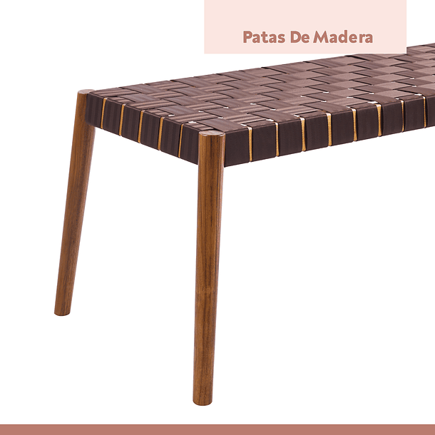 Banqueta Austral 120cm - Cinta Tejida de Nailon café 9