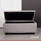 Banqueta acolchada con almacenaje - Gris 4