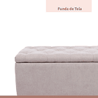 Banqueta acolchada con almacenaje - Gris 8