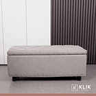 Banqueta acolchada con almacenaje - Gris 13