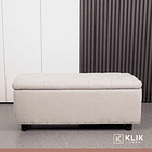 Banqueta acolchada con almacenaje - Beige 12