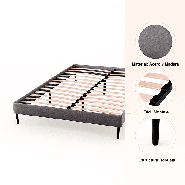 Base de cama Europea - 2 Plazas 8