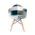 Butaca Sitial Eames Patchwork Acolchado - Celeste 2