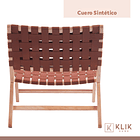 Butaca sitial Austral de madera y cuero 8