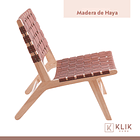 Butaca sitial Austral de madera y cuero 10