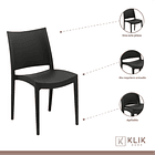 Comedor Eames 100cm redonda Negra + 4 Sillas tipo Restaurante 3