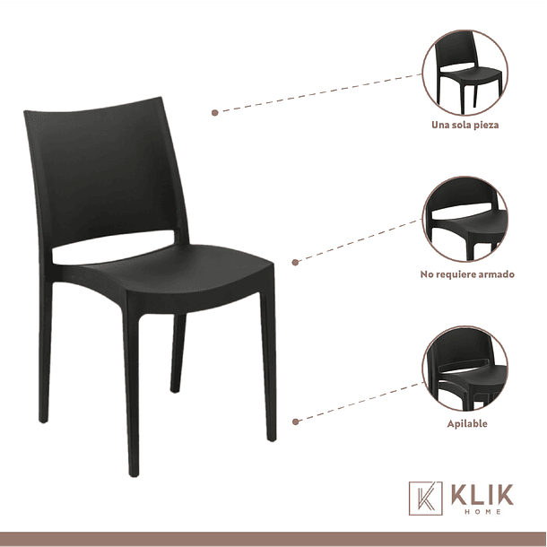 Comedor Eames 100cm redonda Negra + 4 Sillas tipo Restaurante 3