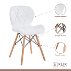 Comedor Mesa Redonda Blanca 80cm + 4 Sillas Radar Blancas 4