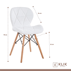 Comedor Mesa Redonda de Vidrio 80cm + 4 Sillas Radar blancas 5