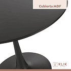 Comedor Mesa Tulip Negra + 4 Sillas Comedor Enrejada Negra 7