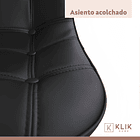 Comedor de Vidrio Redonda 100 cm + 4 Sillas Buckle Ecocuero Negras 8