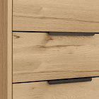 Cómoda 3 cajones metal y madera MDF 9