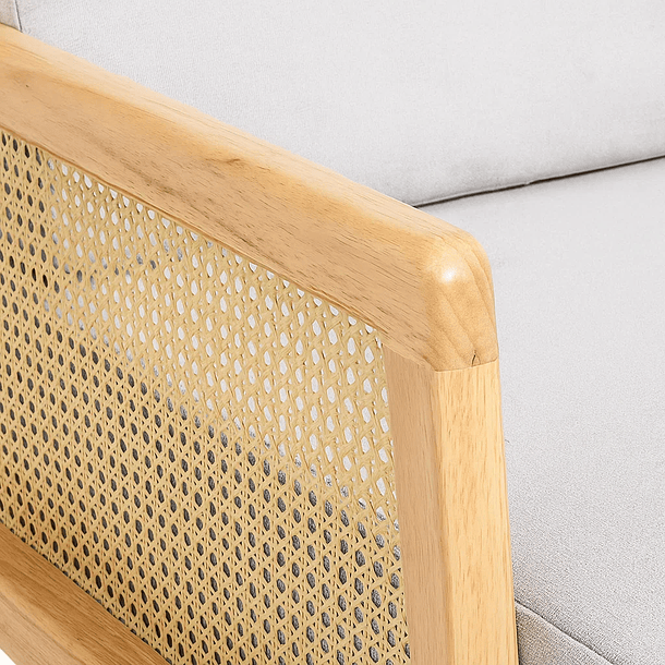 Sillon madera rattan harmony - Gris 7