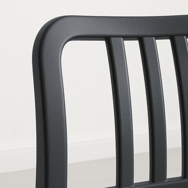 Silla de Comedor Restaurant o Terraza Alto Tráfico Navy - Negra 9