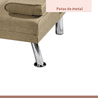 Sofá Cama Apoyabrazos - Lino Beige 11