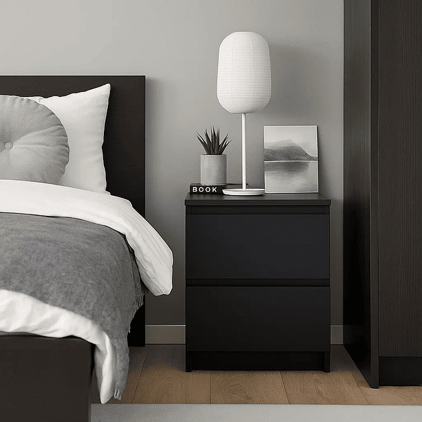 Velador Cajón Doble Minimal Oscuro 2.0 4