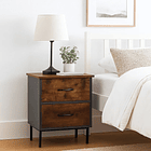 Velador Dos Cajones Metal Rústico 3