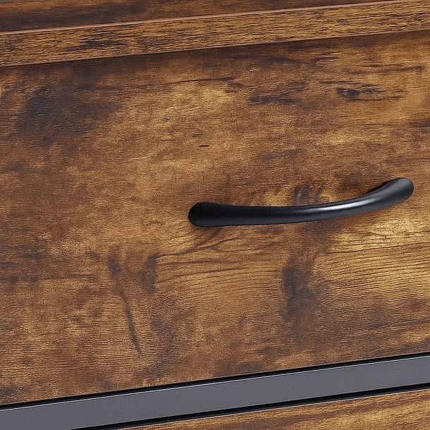 Velador Dos Cajones Metal Rústico 8