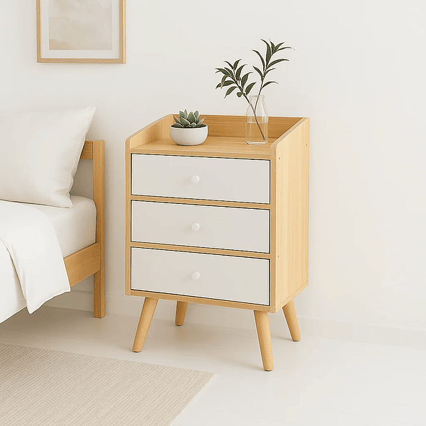 Velador Tres Cajones Simply 3