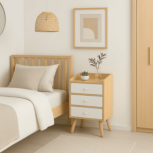 Velador Tres Cajones Simply 5