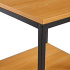 Velador Mesa Auxiliar Lateral de 2 Niveles - Madera Clara 9