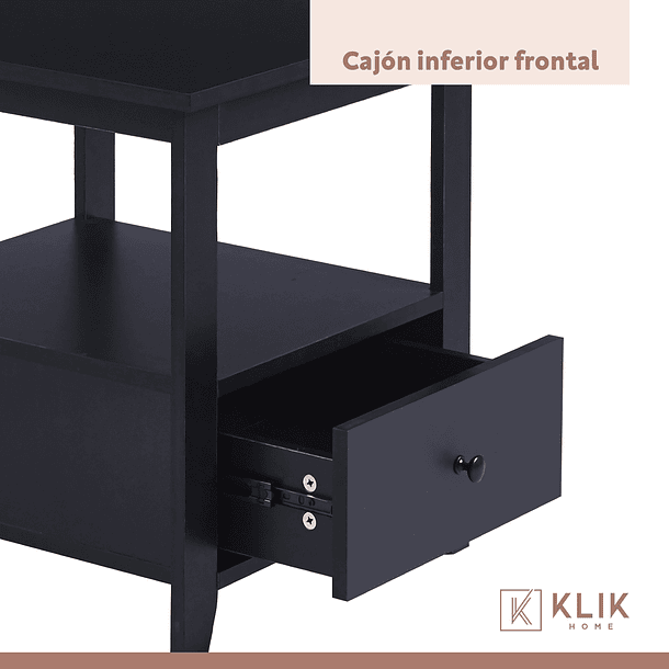 Velador Mesa Lateral Auxiliar con Cajón Bohemio 9