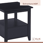 Velador Mesa Lateral Auxiliar con Cajón Bohemio 11