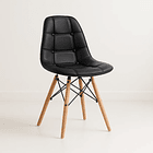 Silla Buckle Acolchada Ecocuero - Negra 1