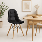 Silla Buckle Acolchada Ecocuero - Negra 2