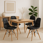 Silla Buckle Acolchada Ecocuero - Negra 3