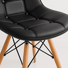 Silla Buckle Acolchada Ecocuero - Negra 6