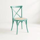 Silla Crossback Danubio Madera Rattan - Menta Vintage 2
