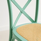 Silla Crossback Danubio Madera Rattan - Menta Vintage 9