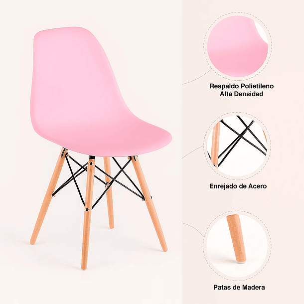Silla Eames - Rosada 8