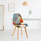 Silla Patchwork Acolchado Tela Wood - Naranja 4