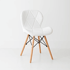 Silla Radar Acolchada Ecocuero - Blanca 2