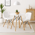 Silla Radar Acolchada Ecocuero - Blanca 4