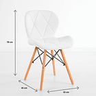 Silla Radar Acolchada Ecocuero - Blanca 5