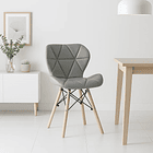 Silla Radar Acolchada Ecocuero - Gris 4