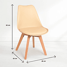 Silla Tulip Acolchada - Beige 5