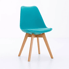 Silla Tulip Acolchada - Turquesa 2