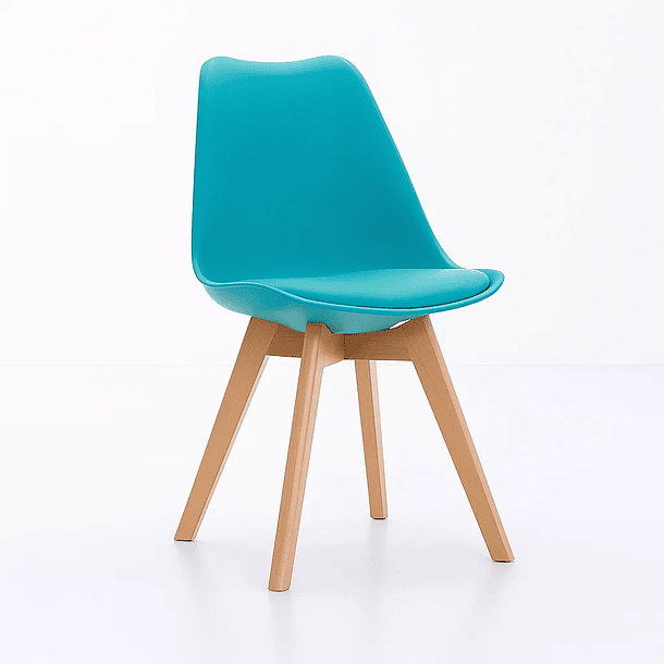 Silla Tulip Acolchada - Turquesa 2