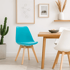 Silla Tulip Acolchada - Turquesa 4